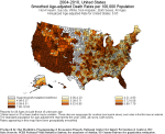 White Age-Adjusted Suicide rate Non-Firearm county 2004-2010