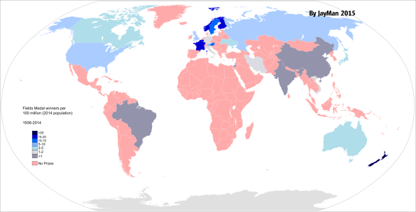 Fields Medals per capita